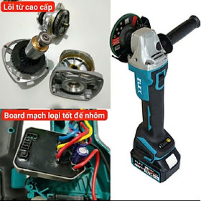 Máy mài pin ,Máy mài góc, Máy Cắt pin ELEX đùng Pin 10cell Boshun Động cơ không chổi than siêu bền, Có điều chỉnh tốc độ 