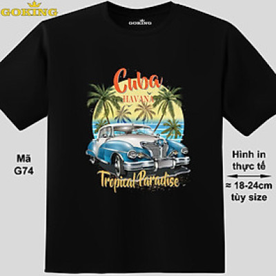 CUBA HAVANA, mã G74. Áo thun siêu đẹp cho cả gia đình. Form unisex cho nam nữ, trẻ em, bé trai gái. Quà tặng ý nghĩa