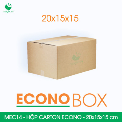 MEC14 - 20x15x15 cm - Combo 100 thùng hộp carton trơn siêu tiết kiệm ECONO