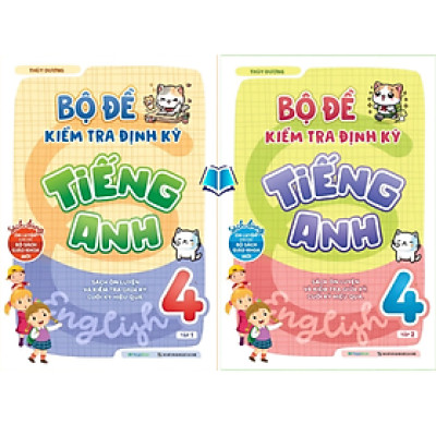 Sách - Combo/Lẻ Bộ đề kiểm tra định kỳ Tiếng Anh lớp 4 (2 Tập)