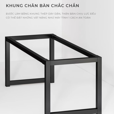 Bàn làm việc văn phòng mặt bàn 30mm gỗ mdf phủ melamin chống xước thương hiệu IGA - GM166