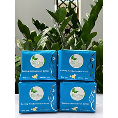 Bộ Băng Vệ Sinh Belle Flora Ban Ngày Cotton - combo 4 gói