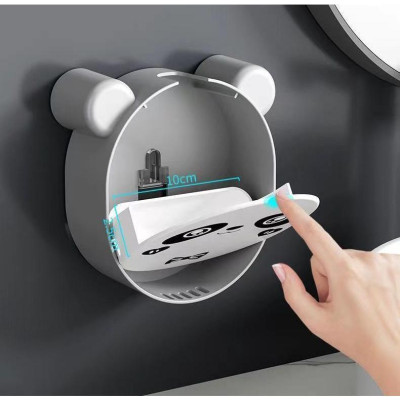 Hộp Đựng Xà Phòng Hình Gấu Dán Tường Tiện Lợi