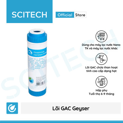 Bộ lõi số 1,2,3 máy lọc nước Nano Geyser TK by Scitech (Lõi CTO/Cation-GAC-Aragon) - Hàng chính hãng