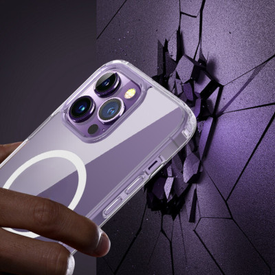 Ốp Lưng Trong Suốt Hỗ Trợ Sạc Từ Tính (MAG.SAFE) Dành Cho iPhone 15 Pro Max / 15 Pro / 15 Plus / 15, MIPOW TRANSPARENT - HÀNG CHÍNH HÃNG