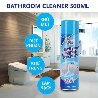 Chai Xịt Vệ Sinh Bọt Tuyết Phòng Tắm Bathroom Cleaner Siêu Sạch - Dung Tích 500ML Làm Sạch