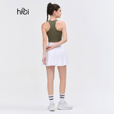  Áo croptop tập Yoga Gym Hibi Sports CR834, kiểu ba lỗ vải thun gân, kèm mút ngực