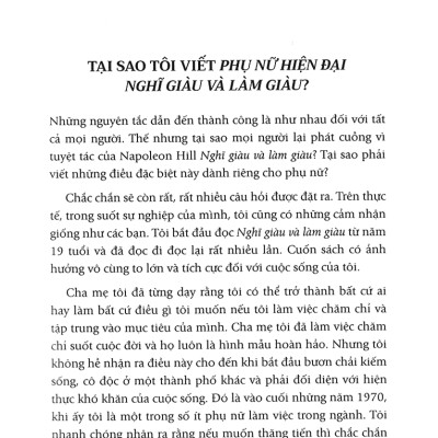 Phụ Nữ Hiện Đại Nghĩ Giàu Và Làm Giàu - Think And Grow Rich For Women - FN