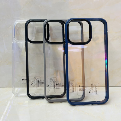 Ốp lưng cho  iPhone 15 Pro Max X-Level Ice Crytal trong suốt viền màu- hàng chính hãng