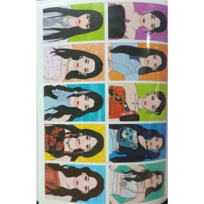 Sách - Trang Điểm Thần Tượng Âm Nhạc Hàn Quốc - Karina - Thỏa Súc Sáng Tạo Cùng Sticker Trong Suốt - Minh Thắng