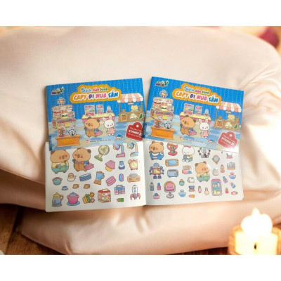 Sách Dán Hình Capy Đi Mua Sắm - Tặng Kèm 2 Phòng Sticker 3D - Minh Thắng