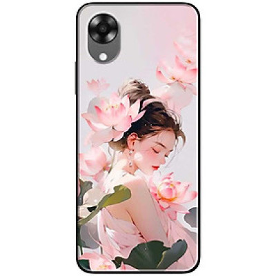 Ốp lưng cho Oppo A15 - A15s - Oppo A35 4G - A17 - A17K - Oppo A57 - A95 5G - Thiếu Nữ Sen Đẹp - Hàng Chính Hãng