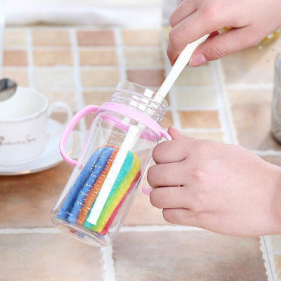 DỤNG CỤ CÂY CỌ RỬA LY, CỐC CHÉN UỐNG NƯỚC BÌNH SỮA TIỆN DỤNG 7 MÀU