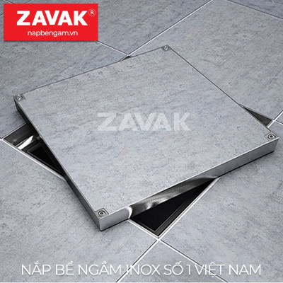 Nắp bể ngầm Zavak Inox 304. MHO 500x500