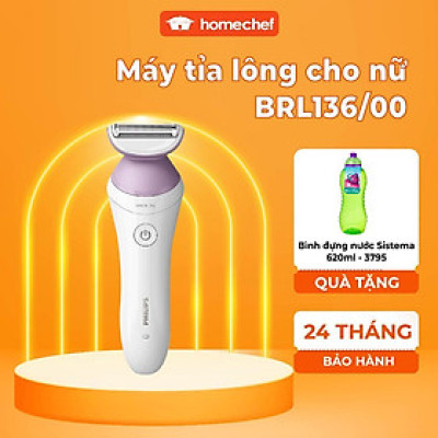 Máy làm sạch lông cá nhân cho nữ Philips BRL136, an toàn cho da, bảo hành 2 năm | Hàng chính hãng