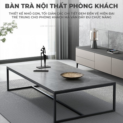 Bàn trà sofa phủ melamin vân đá sang trọng thương hiệu IGA - GM150