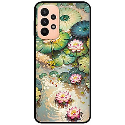 Ốp lưng cho Samsung A13 4G - A33 5G - A53 - A13 5G - Năm Sen Hồng Trắng - Hàng Chính Hãng