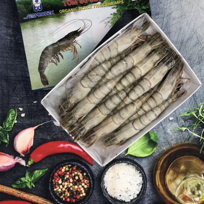 Tôm sú nguyên con sinh thái Seaprodex kích cỡ 10 con/hộp, 500gr