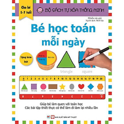 Sách - Bộ Sách Tự Xóa Thông Minh - Bé Học Toán Mỗi Ngày - Tân Việt Books