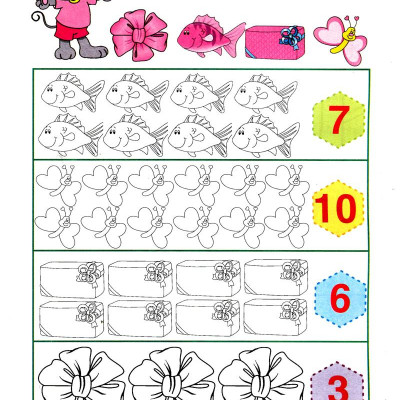 Bé Làm Quen Với Môn Toán - Bé Tô Số Và Nhận Biết Màu Sắc: Quyển 1