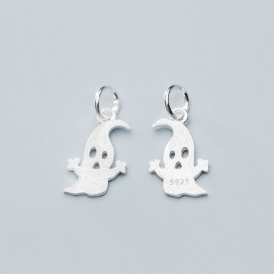 Combo 2 cái charm bạc hình bóng ma treo - Ngọc Quý Gemstones