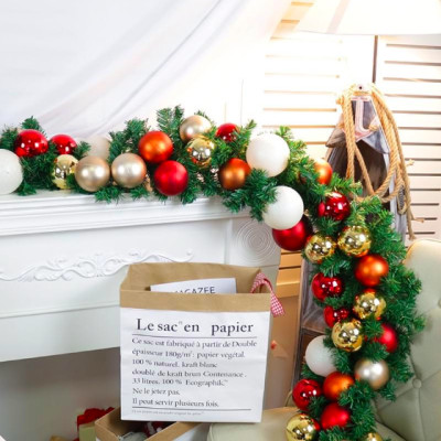 Dây thông Noel - dài 290cm - đầy đủ phụ kiện - Cây giả, hoa lụa trang trí nhà cửa