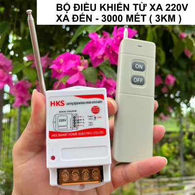 Bộ Điều Khiển Từ Xa 220V Cho Máy Bơm, Đèn – Tầm Xa 1–5KM, Chịu Tải 40A 3000W Loại Xịn