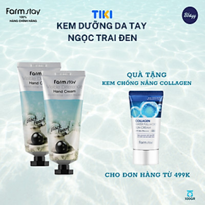 Kem Dưỡng Da Tay Ngọc Trai Đen _ Farmstay Visible Difference Hand Cream Black Pearl