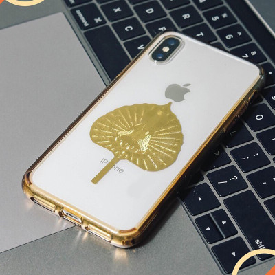 Dây Chuyền Mặt Phật Di Lặc Đá Vàng Tự Nhiên + TẶNG LÁ BỒ ĐỀ MAY MẮN TÀI LỘC ĐỂ VÍ ĐIỆN THOẠI