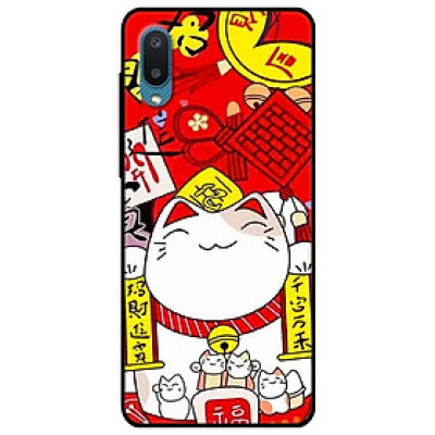 Ốp lưng dành cho Samsung Galaxy A02 mẫu Mèo Nằm Chờ Cá