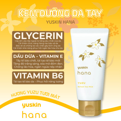 Kem Dưỡng Da Tay Hương Yuzu Yuskin Hana (Tuýp 50 G)