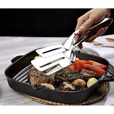 Xẻng, kẹp gắp lật thức ăn bằng INOX 304 hàng cao cấp tặng kèm móc treo dán tường