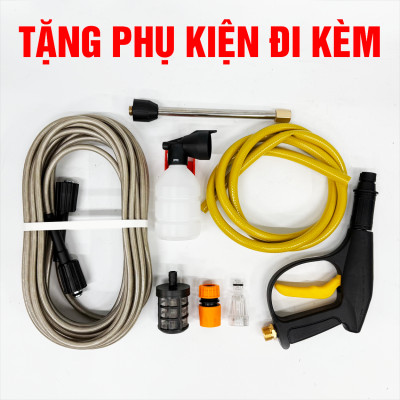 Cam Kết Lõi Đồng 100% - Máy rửa xe mini gia đình Workfik 2500w-Máy xịt rửa cao áp có tạo bọt tuyết tặng kèm đầy đủ phụ kiện, Bảo hành Chính hãg