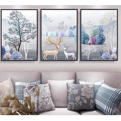 Tranh tráng gương dài 1,2m treo phòng khách, phòng ăn, trang trí phòng đẹp