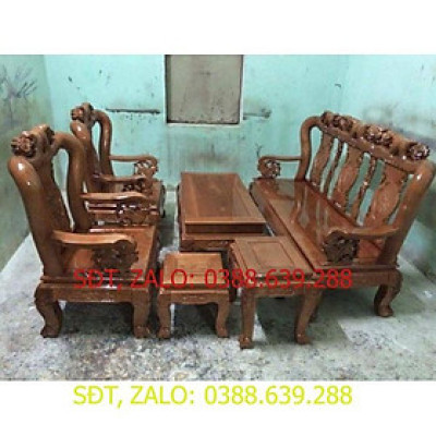 Bộ bàn ghế hồng tầu gỗ sồi Nga