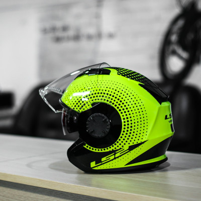 Mũ Bảo Hiểm 3/4 Hai Kính LS2 OF570 Verso