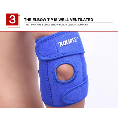 Băng bảo vệ khủy tay AOLIKES 7946 thanh thép đàn hồi trợ lực spring sport elbow support protector