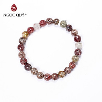 Vòng tay đá ưu linh đa sắc size hạt 8mm - Ngọc Quý Gemstones
