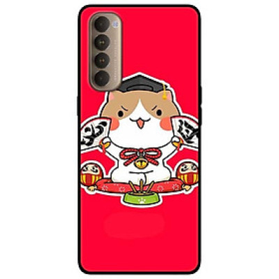 Ốp lưng dành cho Oppo Reno 4 Pro mẫu Mèo May Mắn 7