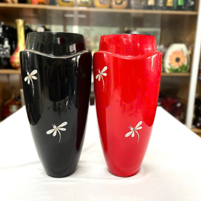 Bình Hoa Sơn Mài - Mã B05 | Dáng Trụ Thanh Lịch | Size 34x16 cm