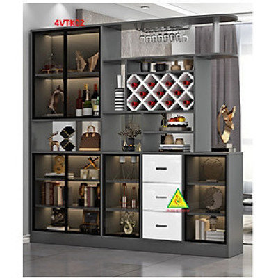 Vách ngăn kiêm tủ rượu trang trí phòng khách , nhà bếp 4VTK02