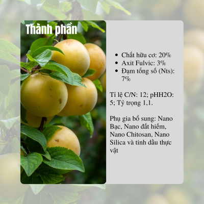 Phân bón hữu cơ Nano Organic One TN TECH ONE giúp kích rễ, đâm chồi, tăng ra hoa, đậu trái và tăng sức đề kháng cho cây