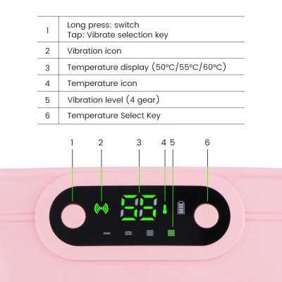 Máy Massage Làm Ấm Bụng, Đai Đeo Giảm Đau Bụng Kinh Nguyệt, Làm Ấm Tử Cung Cho Phụ Nữ Đến Kì 6 CHẾ ĐỘ