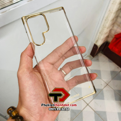 Ốp lưng dành cho SamSung Galaxy S22 Ultra chính hãng XUNDD trong suốt viền màu, không ố vàng- Hàng nhập khẩu