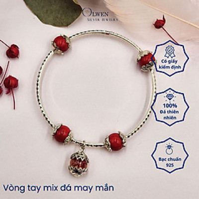 Vòng Tay Bạc Nữ S925 Gắn Đá Thạch Anh Ưu Linh BAC_B08