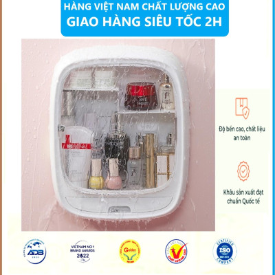 Tủ Đựng Mỹ Phẩm Dán Tường HOKORI Cao Cấp, Hộp Treo Tường Đa Năng Chống Nước, Gắn Tường Siêu Chắc Chắn - Hàng Việt Nam