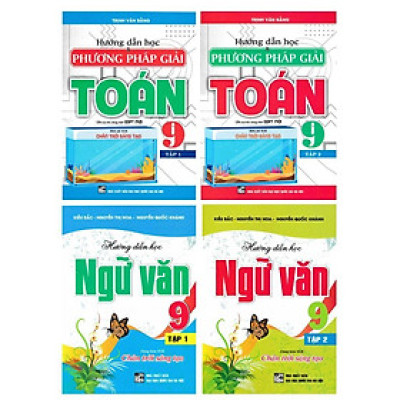 Sách - Hướng Dẫn Học Ngữ Văn Lớp 9 + Hướng Dẫn Học Và Phương Pháp Giải Toán Lớp 9 - Bám Sát SGK Chân Trời Sáng Tạo - Combo 4 Cuốn - Hồng Ân