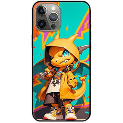 Ốp lưng cho IPhone 12 - 12 Pro - 12 Pro Max - 13 Mini - 13 - 13 Pro - 13 Pro Max - Rồng Vàng Mắt Xanh - Hàng Chính Hãng