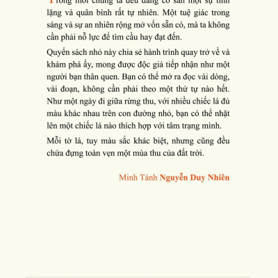 Không Phủi Cũng Rơi - Minh Tánh Nguyễn Duy Nhiên - (bìa mềm)