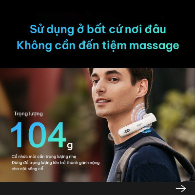 Máy Massage Cổ SKG K5-2 giúp giảm đau do thoái hóa, thoát vị đĩa đệm cổ, đau mỏi do sai tư thế với xung điện, chườm nóng